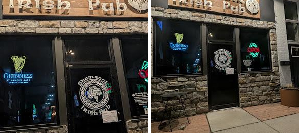Shamrock Irish Pub Menu